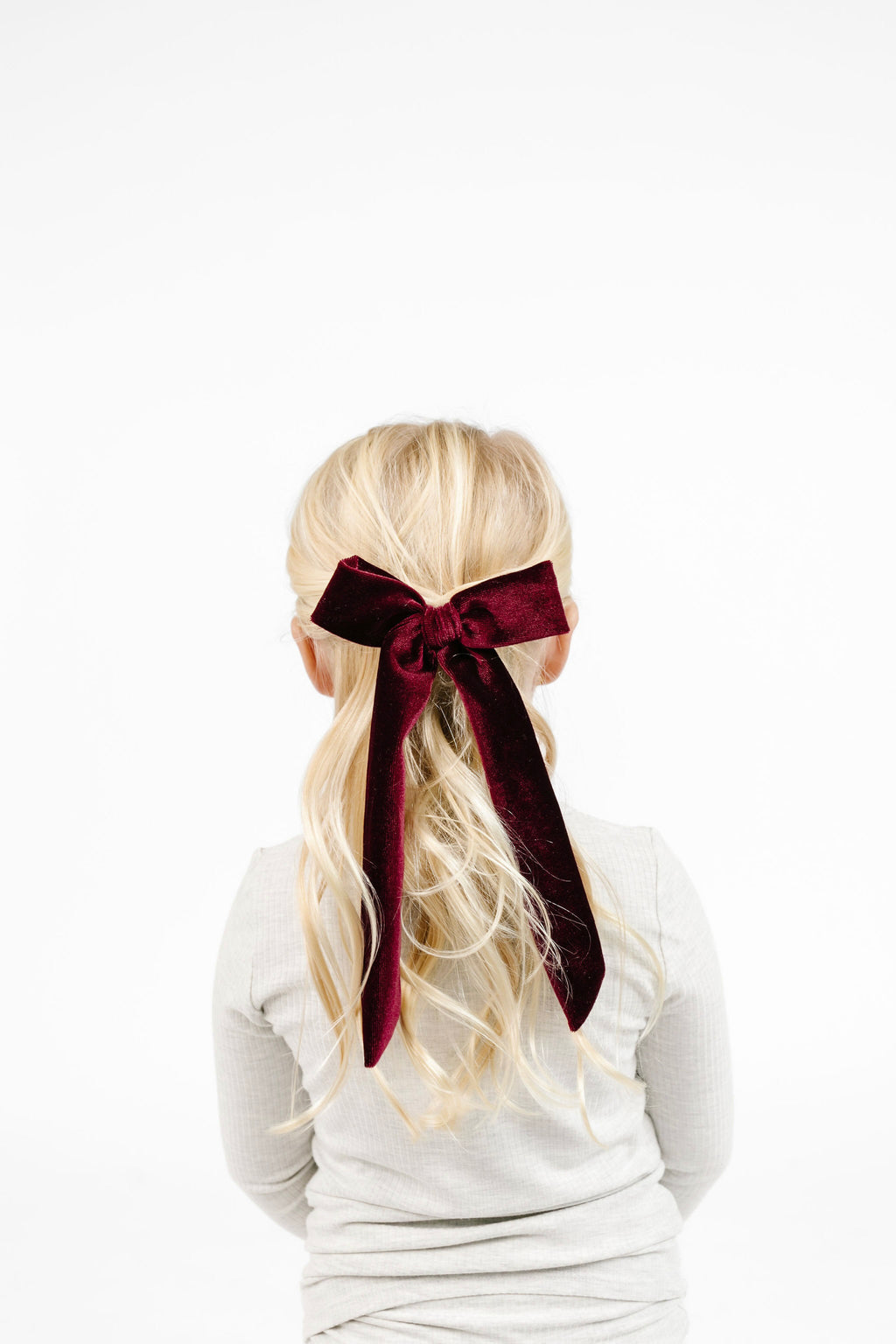 Velvet Sash - Wine Bow Clip – Lou Lou & Company