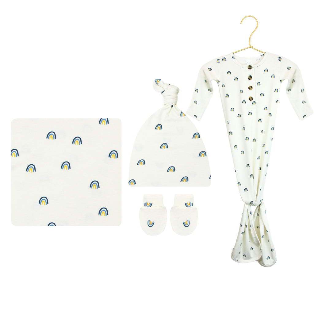 Lou lou and company newborn gown on sale and swaddle bundle