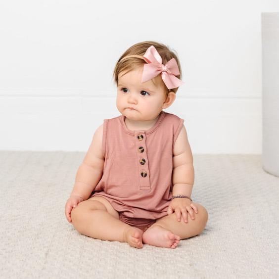 Satin Bow - French Pink Headband