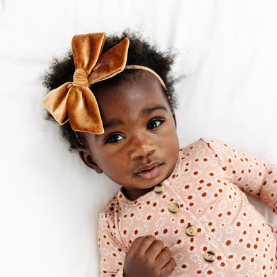 Velvet - Rust Bow Headband