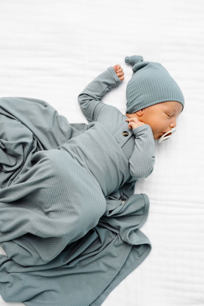 Ford Ribbed Newborn Hat Bundle (Top + Bottom)