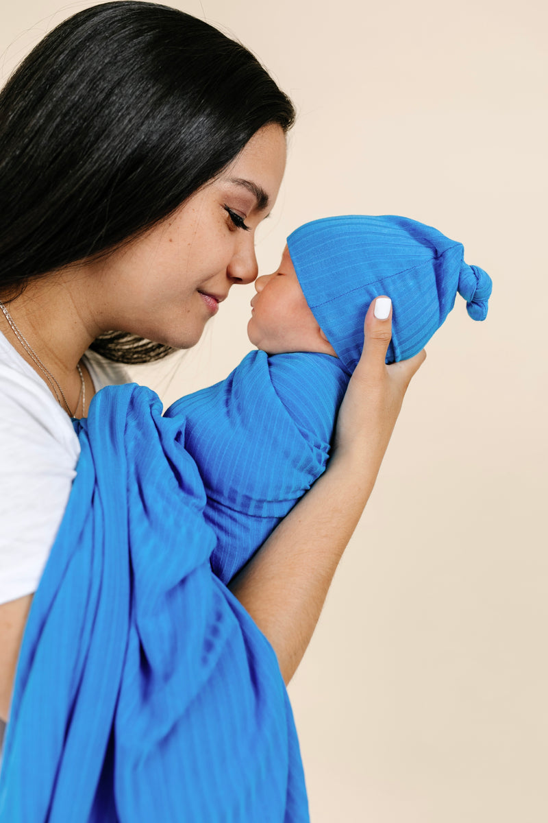 Ken Ribbed Newborn Hat Bundle (Top + Bottom)