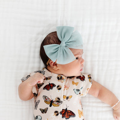 Tulle Bow - Sea Glass Headband