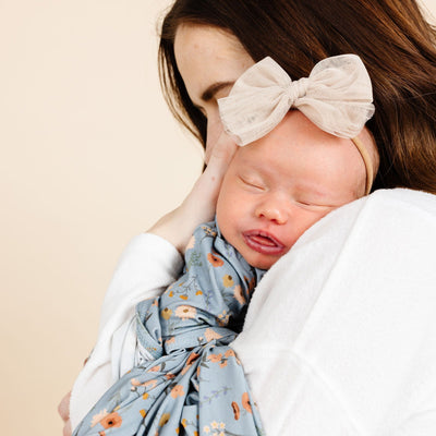 Tulle Bow - Sand Headband