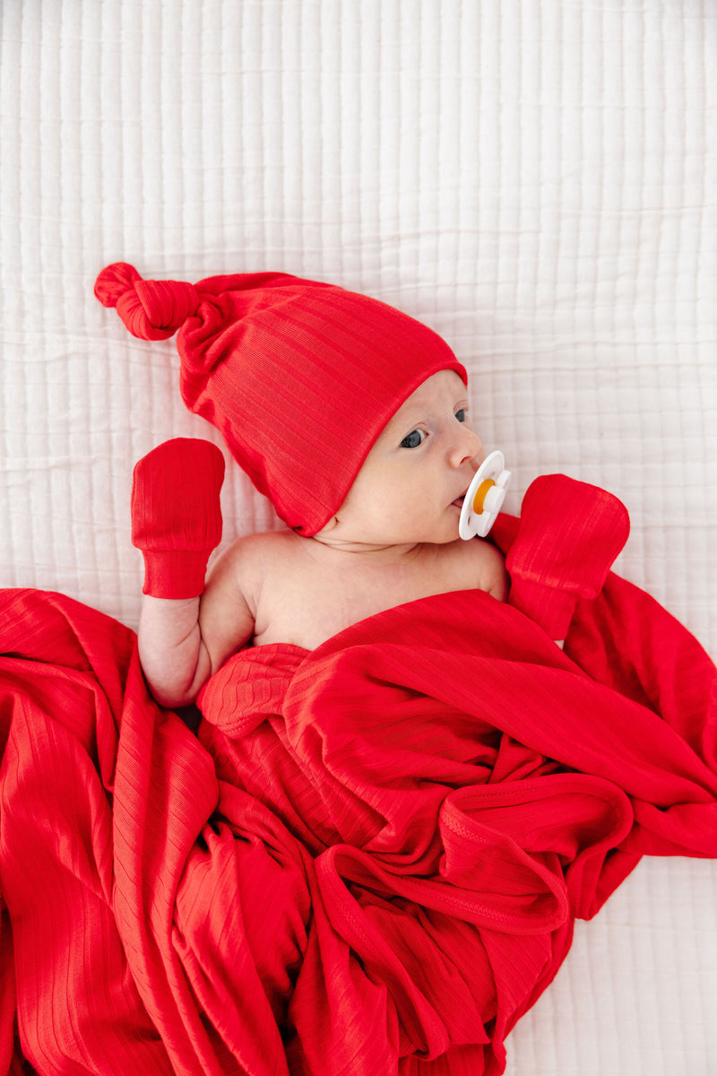 Sterling Ribbed Newborn Hat Bundle (Top + Bottom)