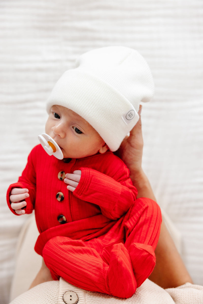 Sterling Ribbed Newborn Hat Bundle (Top + Bottom)