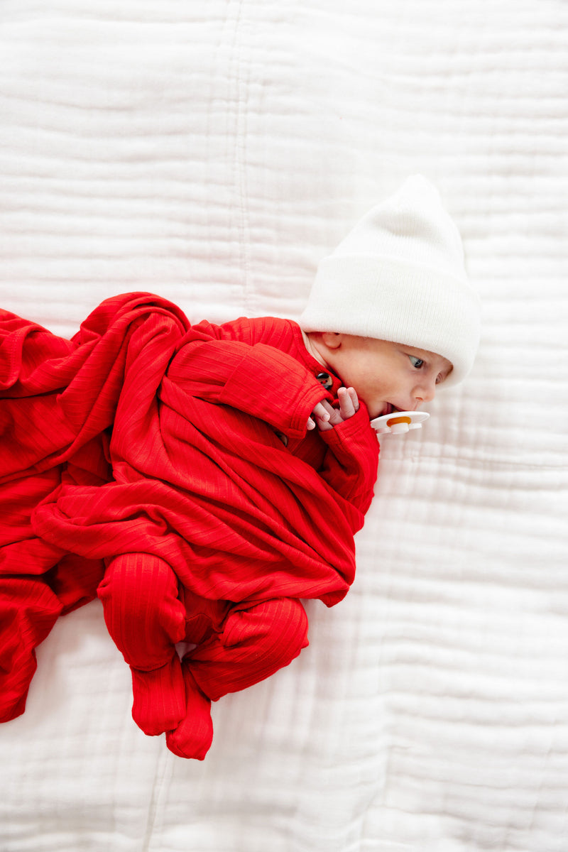 Sterling Ribbed Newborn Hat Bundle (Top + Bottom)