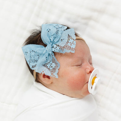 Lace Bow - Ocean Headband