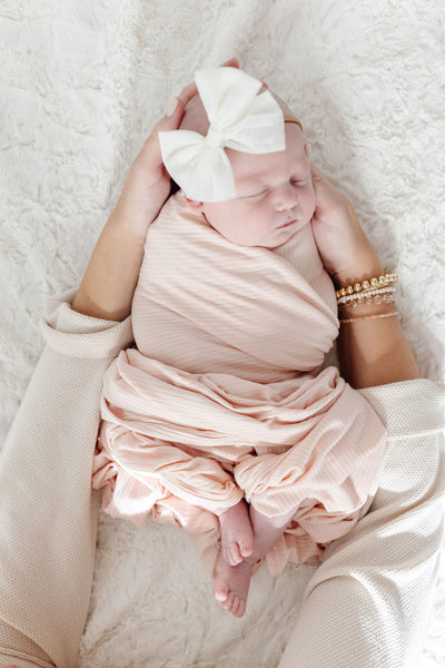 Rosie Ribbed Swaddle Blanket