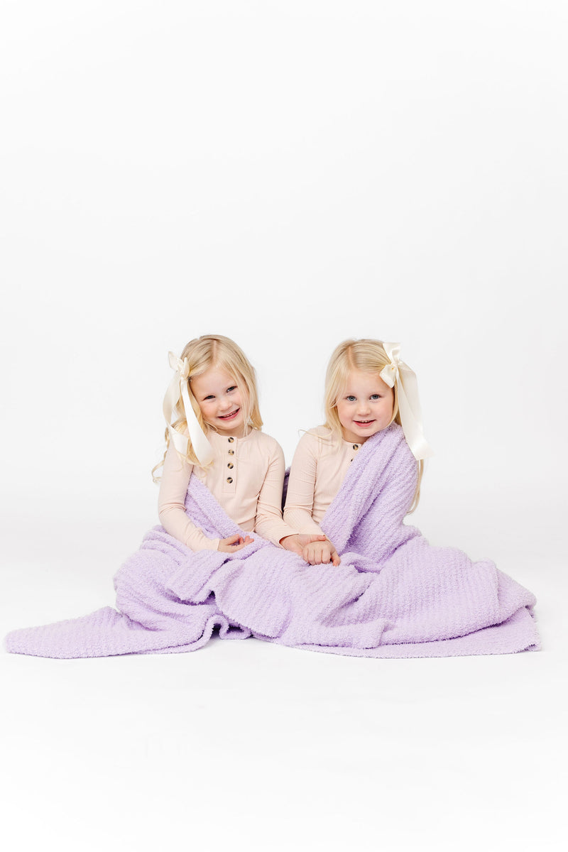 Chenille Blanket - Lilac - Bundle