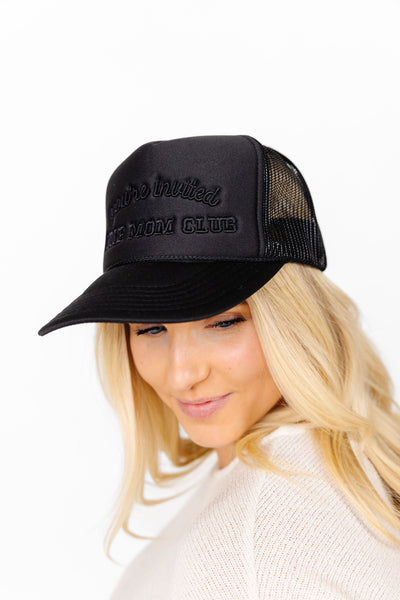 Nice Mom Trucker Hat | “You’re Invited” Black