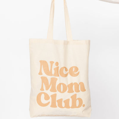 NICE MOM TOTE | “NICE MOM CLUB” CARAMEL