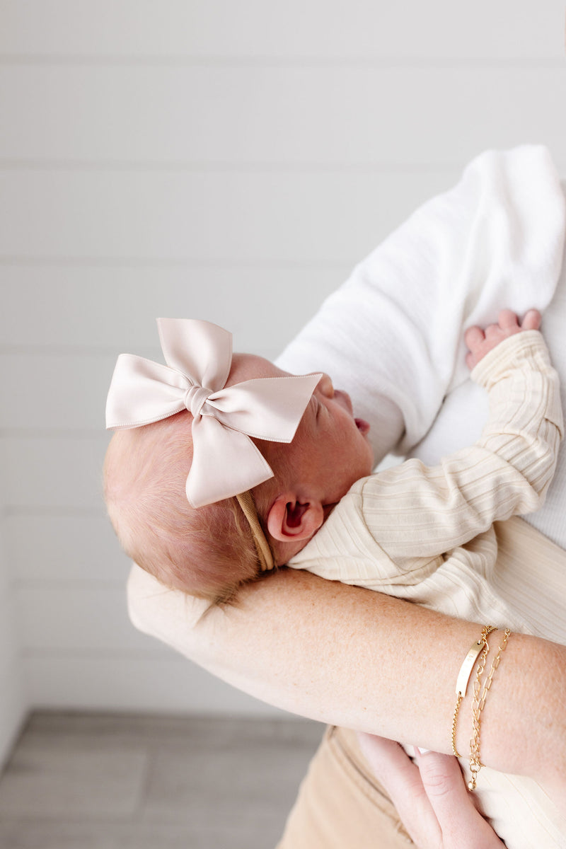 Satin Bow 3 Pack: Blush Headbands