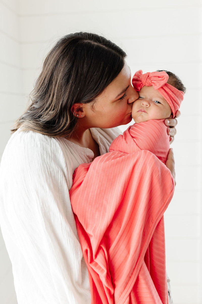 Darcy Ribbed Newborn Headband Bundle (Gown)