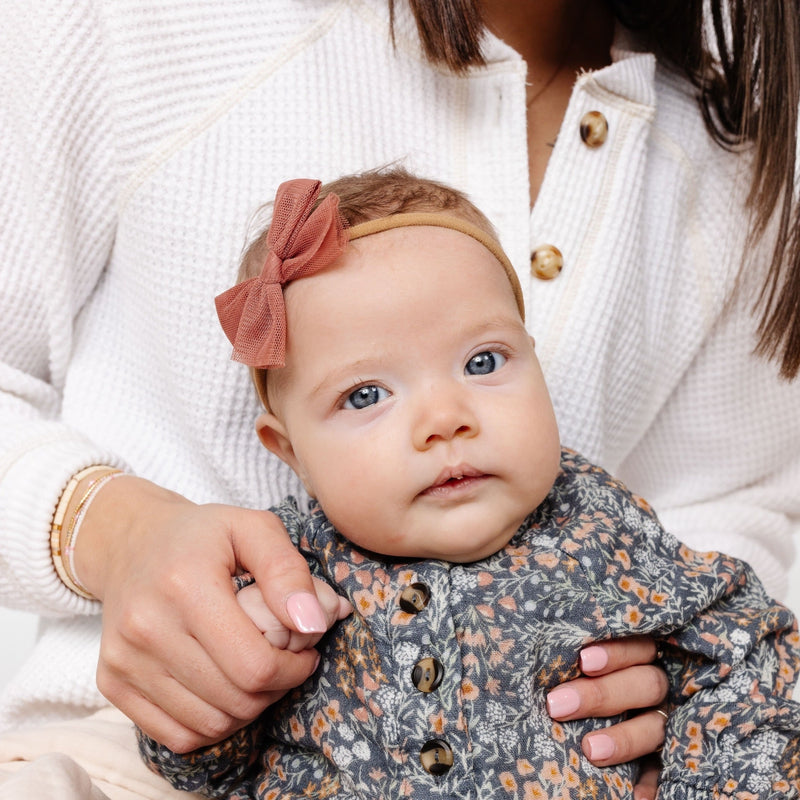 Tulle Bow - Rose Headband