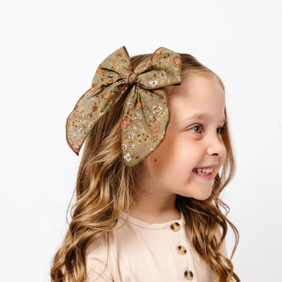 Heirloom Bow - Hazel Floral Clip