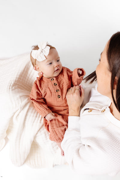 Cloud Muslin™ Heirloom Bow - White Headband