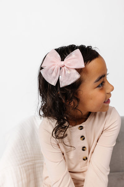 Tulle Bow 3 Pack: Strawberry Clips