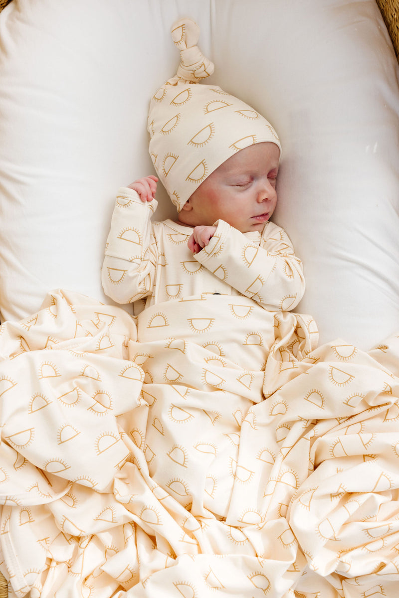 Golden Newborn Hat Bundle (Gown)