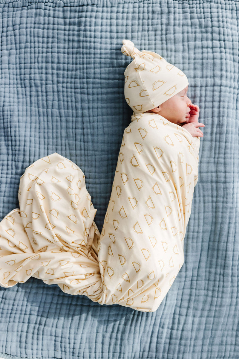 Golden Newborn Hat Bundle (Gown)