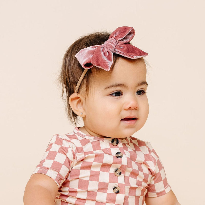 Velvet - Rose Bow Headband