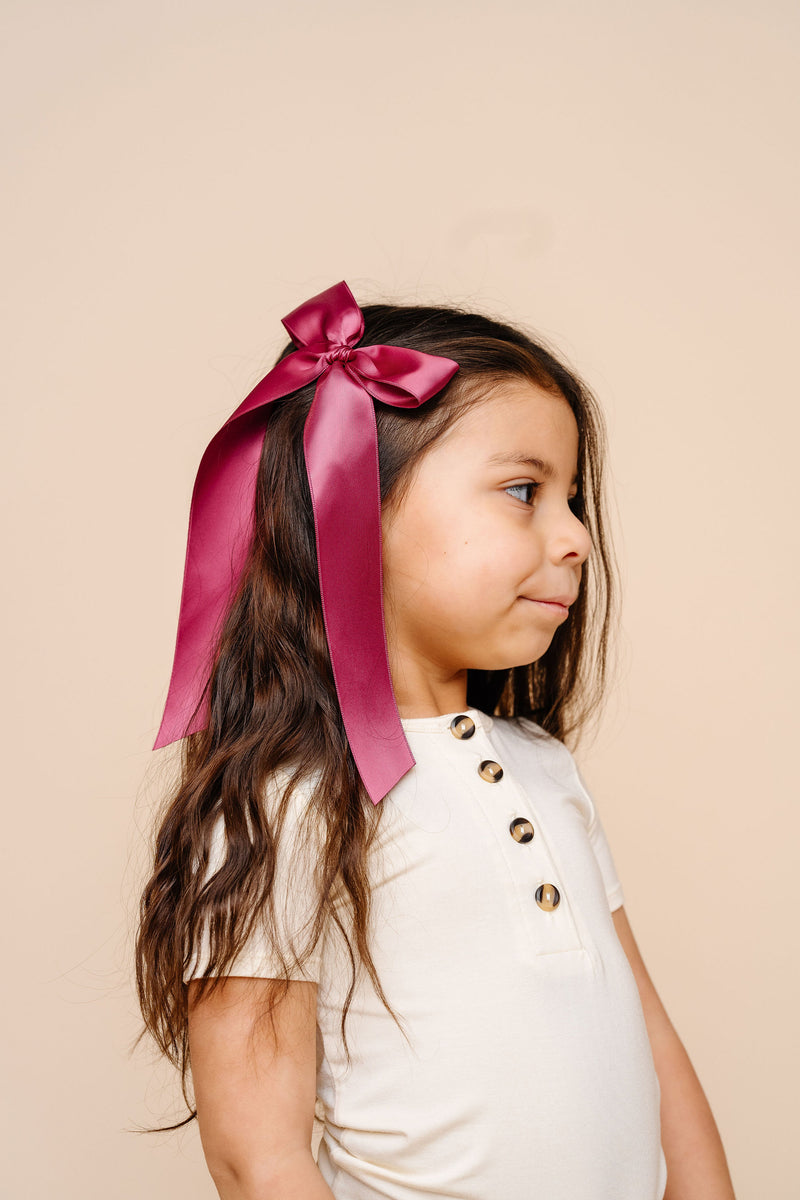 Satin Bow 3 Pack: French Pink Sash Clips