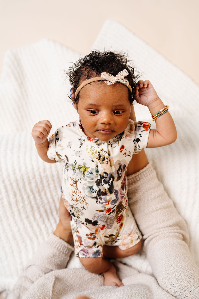 Lace Bow 3 Pack - Mini Cream Headbands