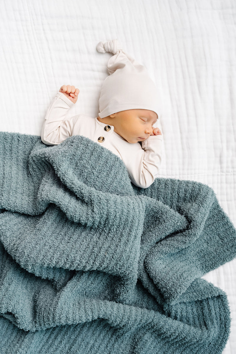 Chenille Blanket - Ocean Blue - Small & Large