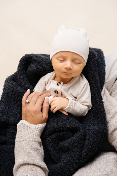 Chenille Blanket - Charcoal - Small & Large