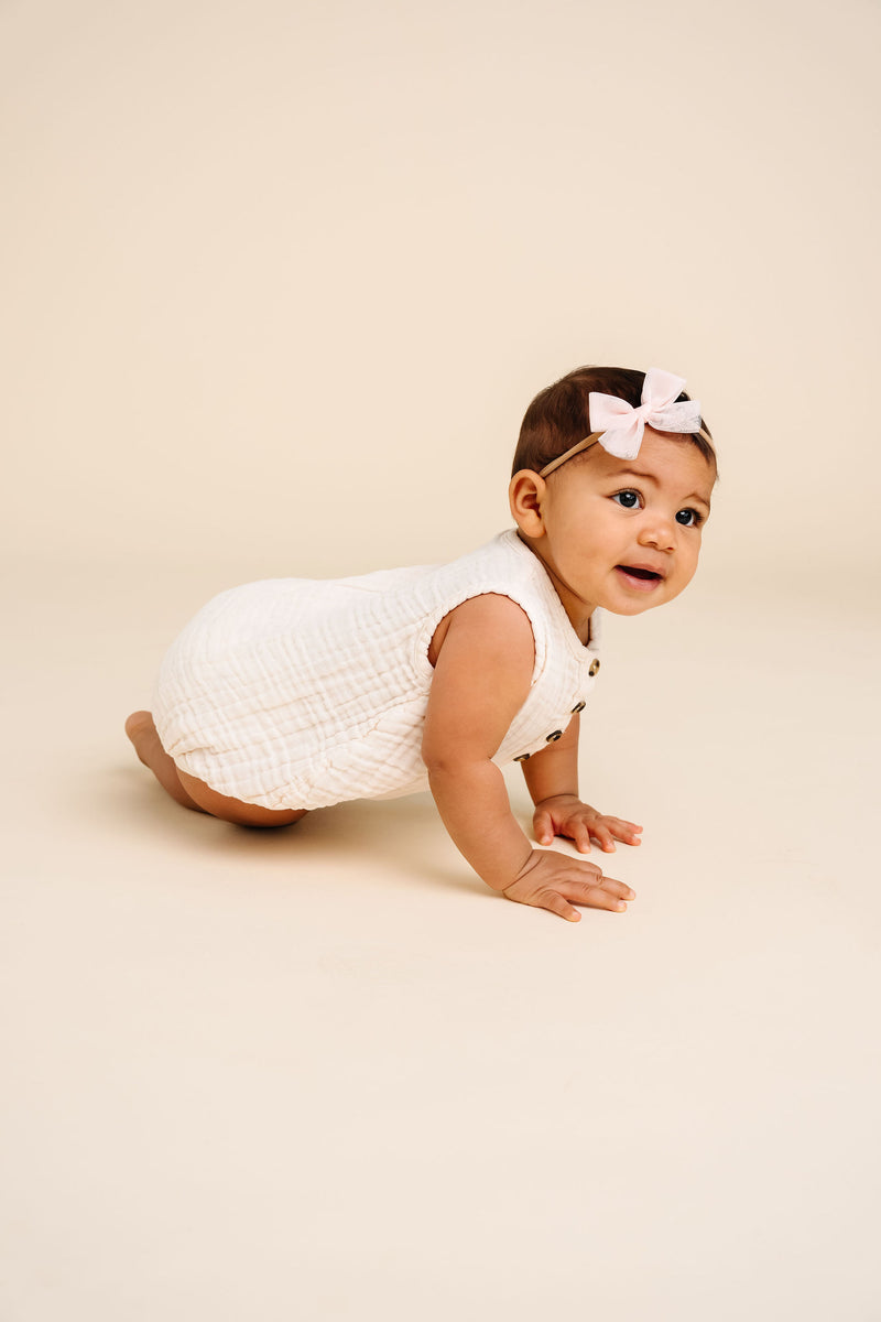 Cloud Muslin™ Bubble Romper - Cream