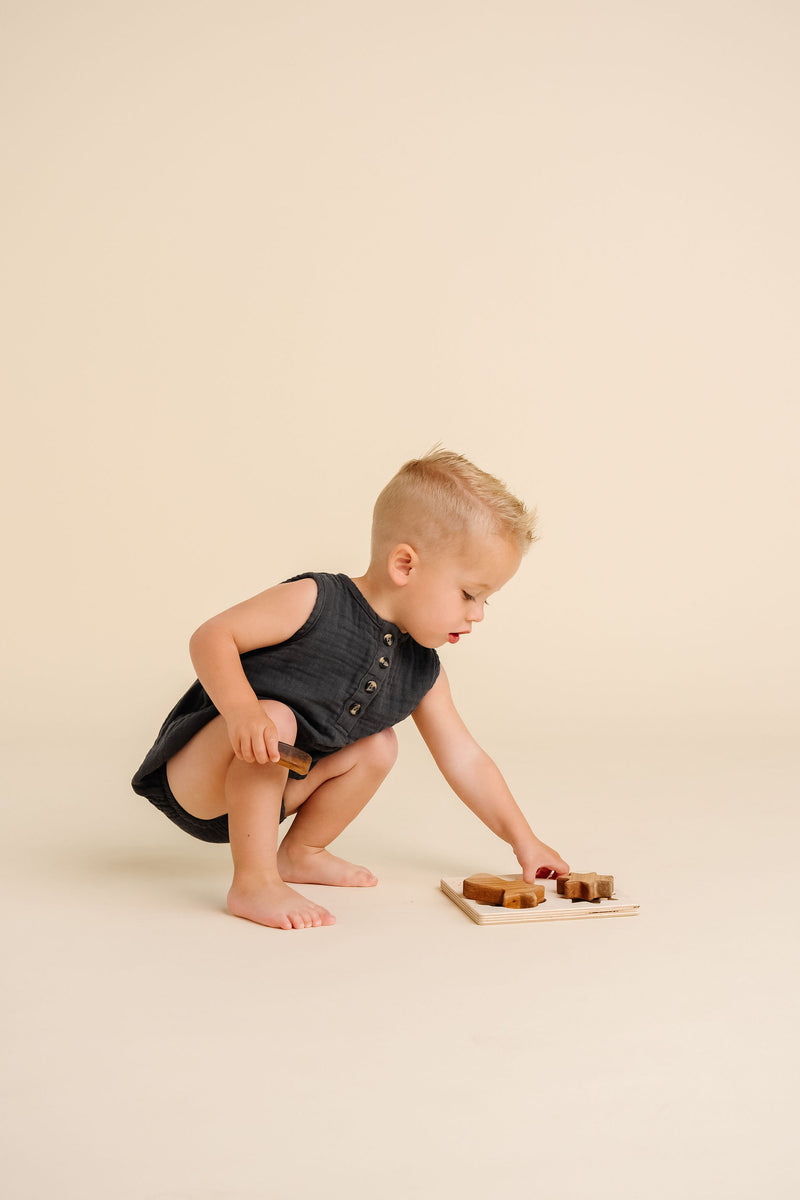 Cloud Muslin™ Bubble Romper - Charcoal