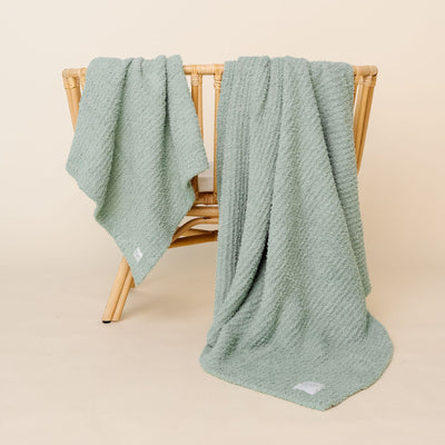 Chenille Blanket - Sage - Small & Large