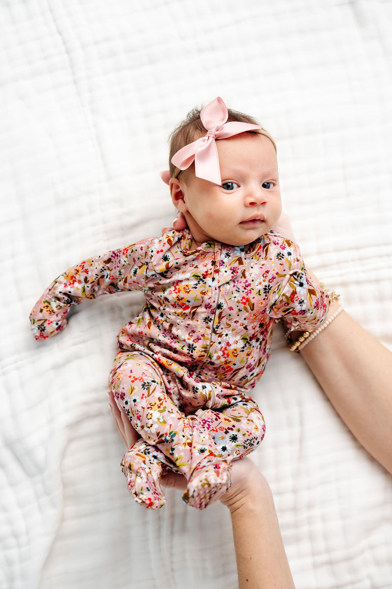 Satin Bow - French Pink Headband