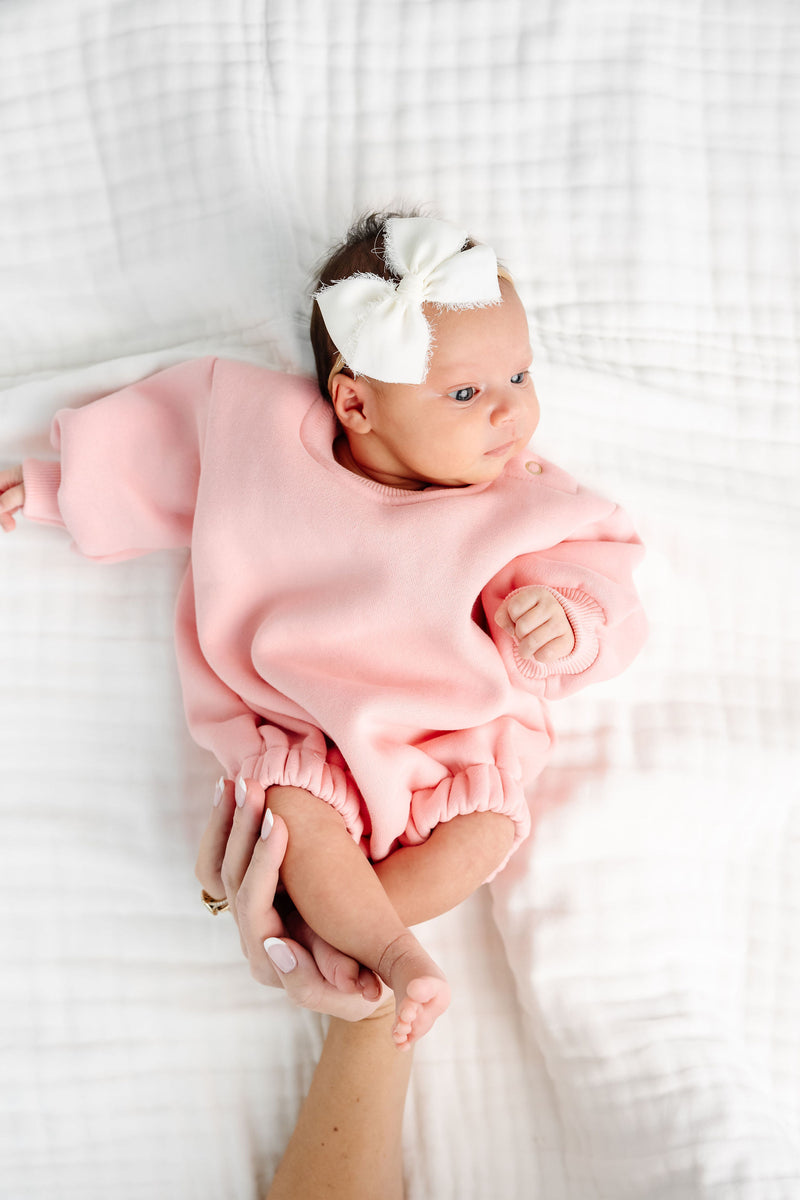 Chiffon Bow - Dove White Headband