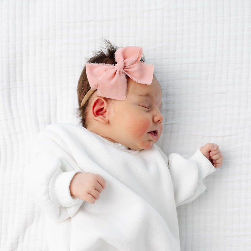 Chiffon Bow - Rose Headband