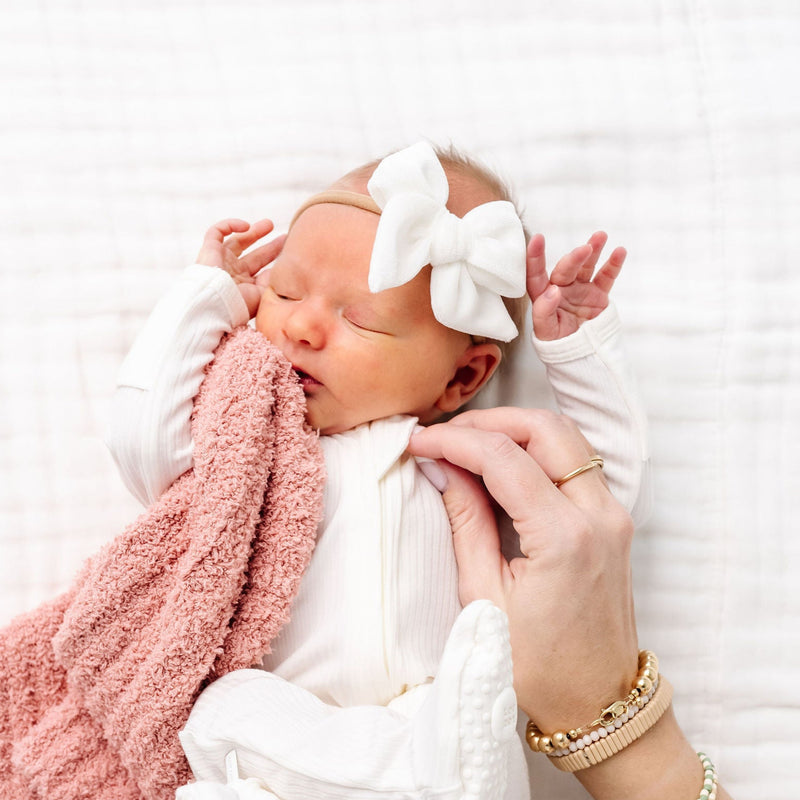 Velvet - Ivory Bow Headband