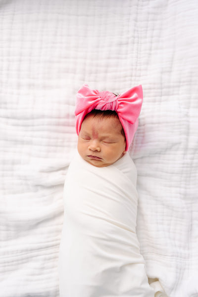 Velvet - Melon Pink Knot Headband