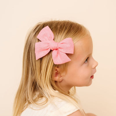 Linen Bow 3 Pack: Mango Clips