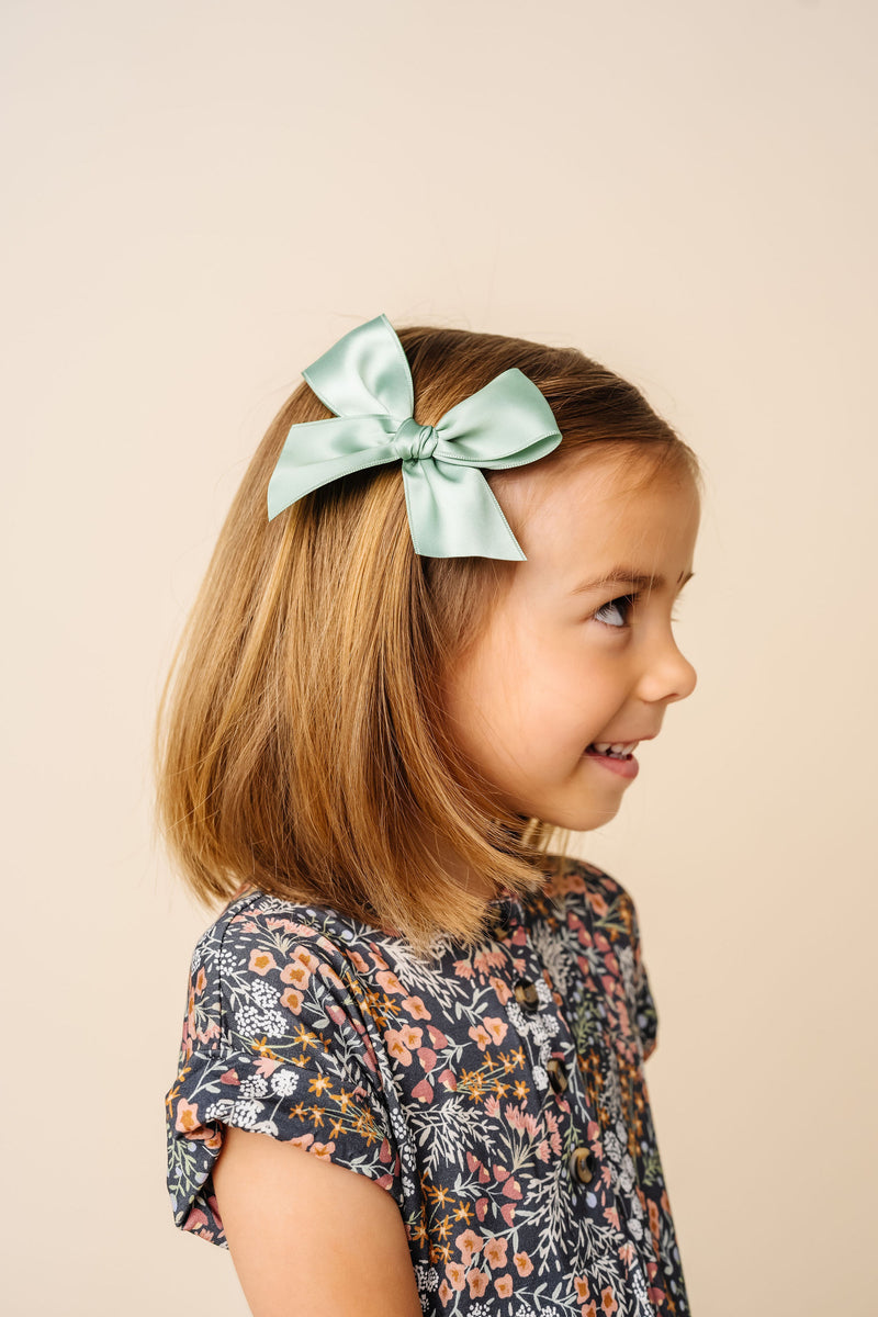 Satin Bow 3 Pack: Sage Clips