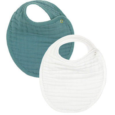 Cloud Muslin™ Bib 2 Pack - Balsam + White