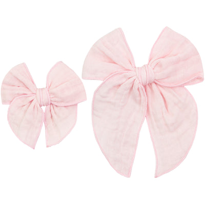 Cloud Muslin™ Heirloom Bow - Blush Clip