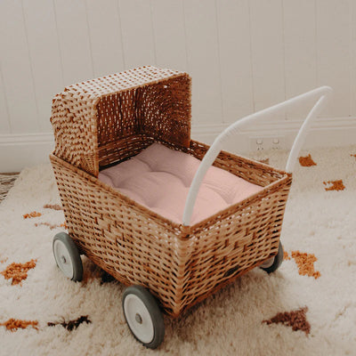 Cotton Stroller Mattress - Seashell Pink