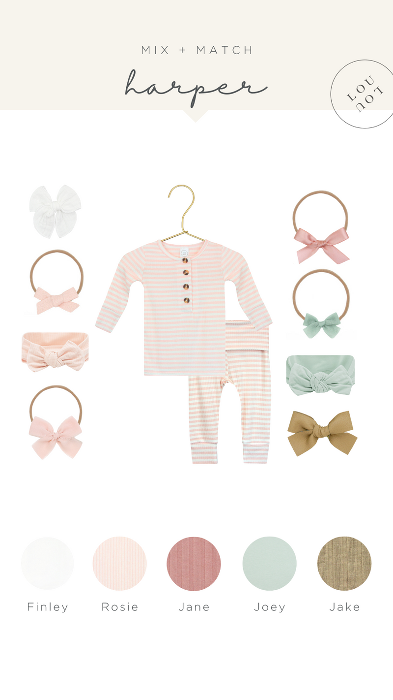 Harper Ribbed Newborn Headband Bundle