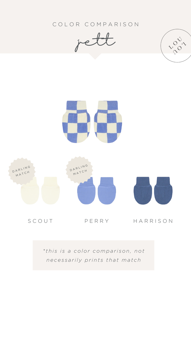 Jett blue check color comparison graphic