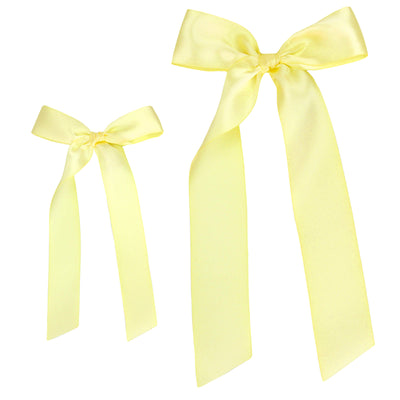 Satin Bow - Lemon Sash Clip