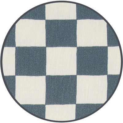 miles swaddle blanket blue and white checkered pattern swatch