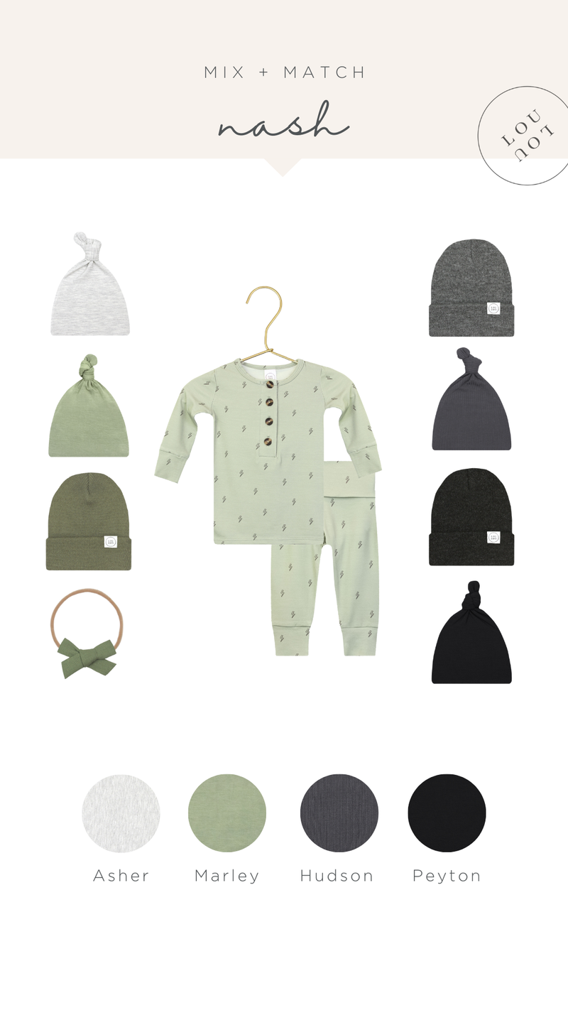 Nash Newborn Hat Bundle (Top + Bottom)