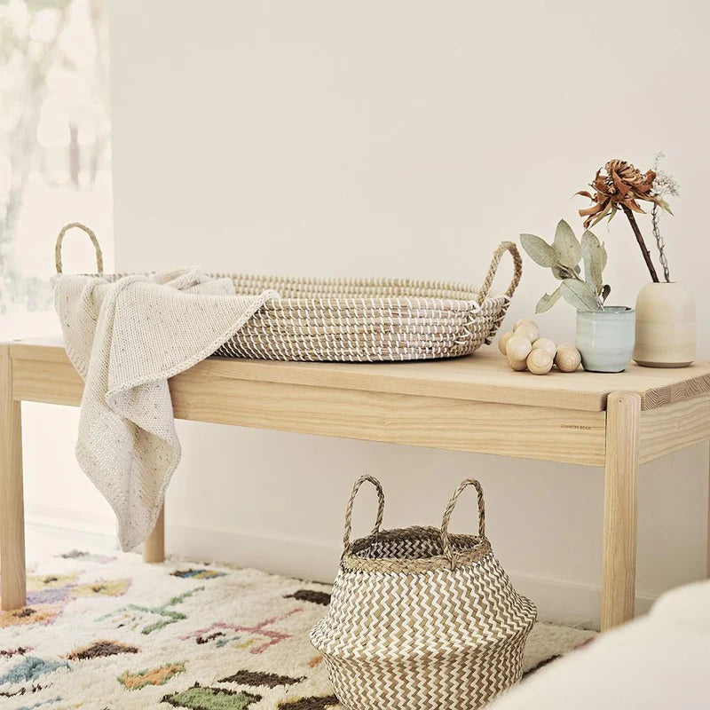 Reva Seagrass Changing Basket - Natural