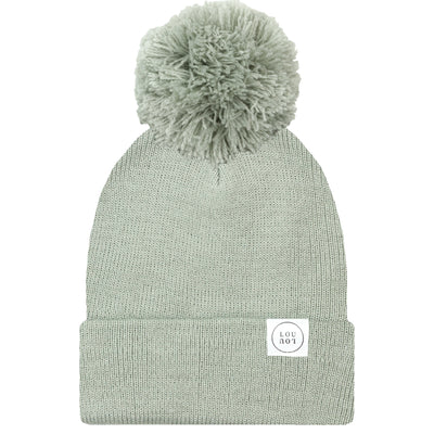 Beanie with Pom - Pewter