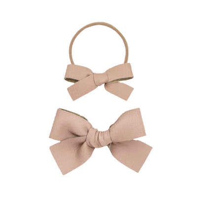 Leather - Primrose Bow Headband